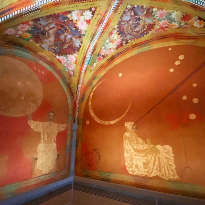 "Giacometti's Frescos at the Zurich Police's Entrance Hall" ©MatchArt, 2023