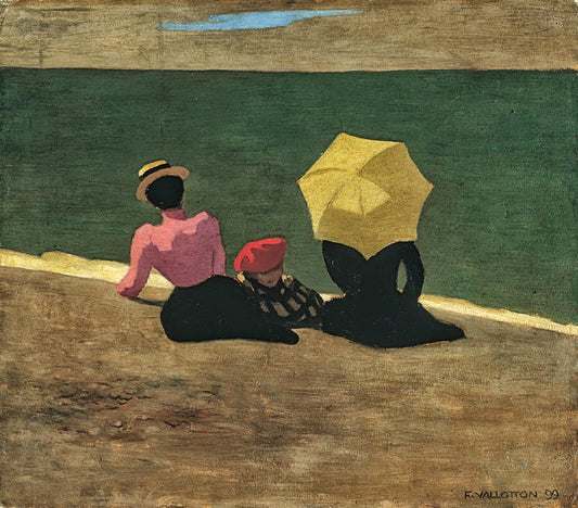 Félix Vallotton, Sur la plage de Dieppe.