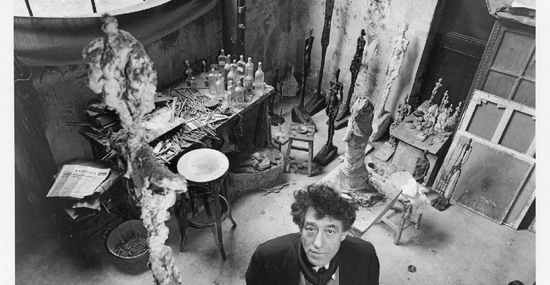 "Giacometti in his studio in Paris" Wikipedia Commons