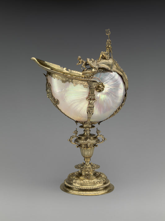 Nautilus shell, with gilded silver mounts, 1602